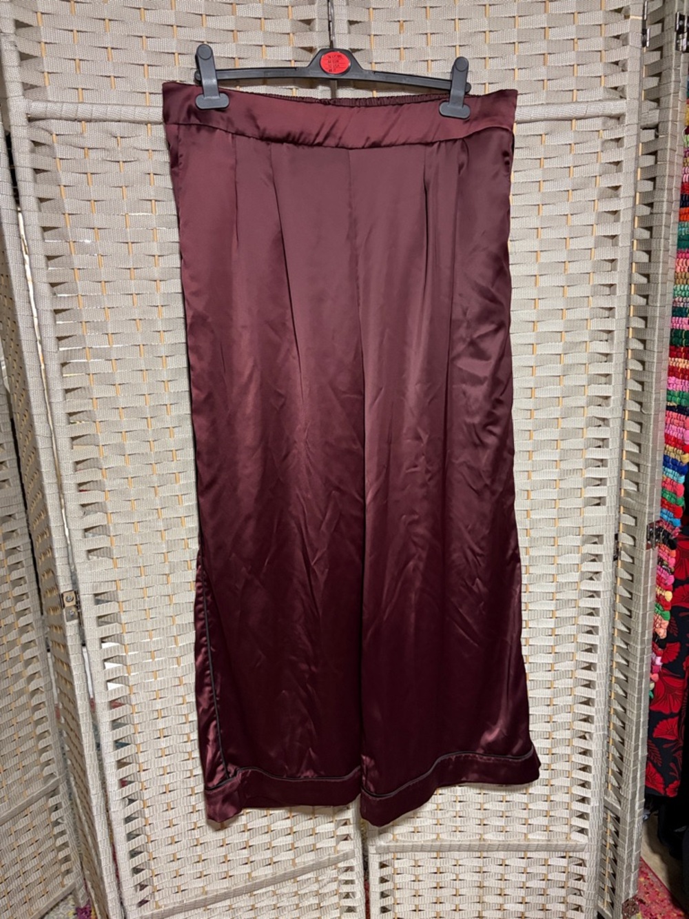 Torrid Satin Wide Leg Pants - Burgundy